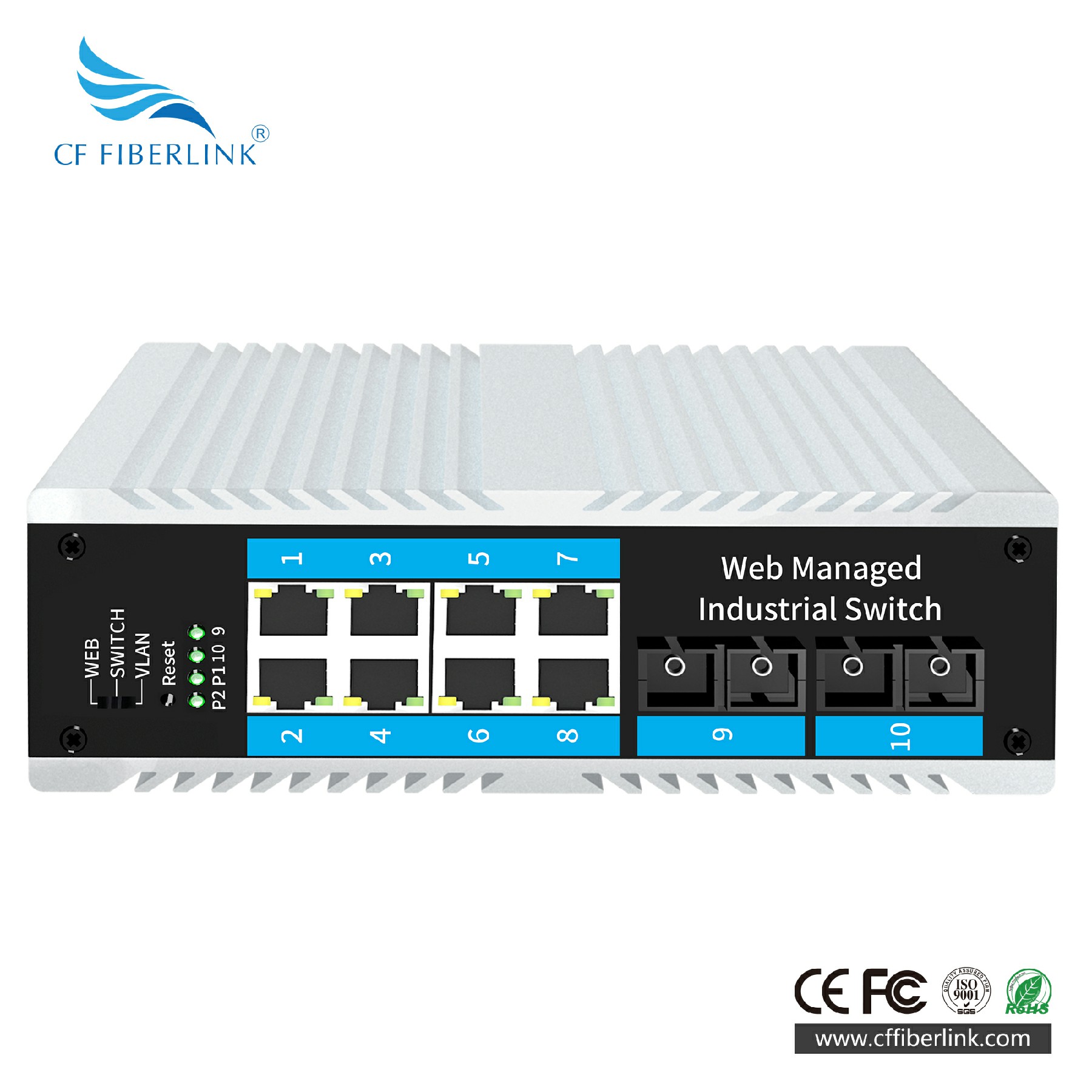L2 WEB2光8电单模双纤 