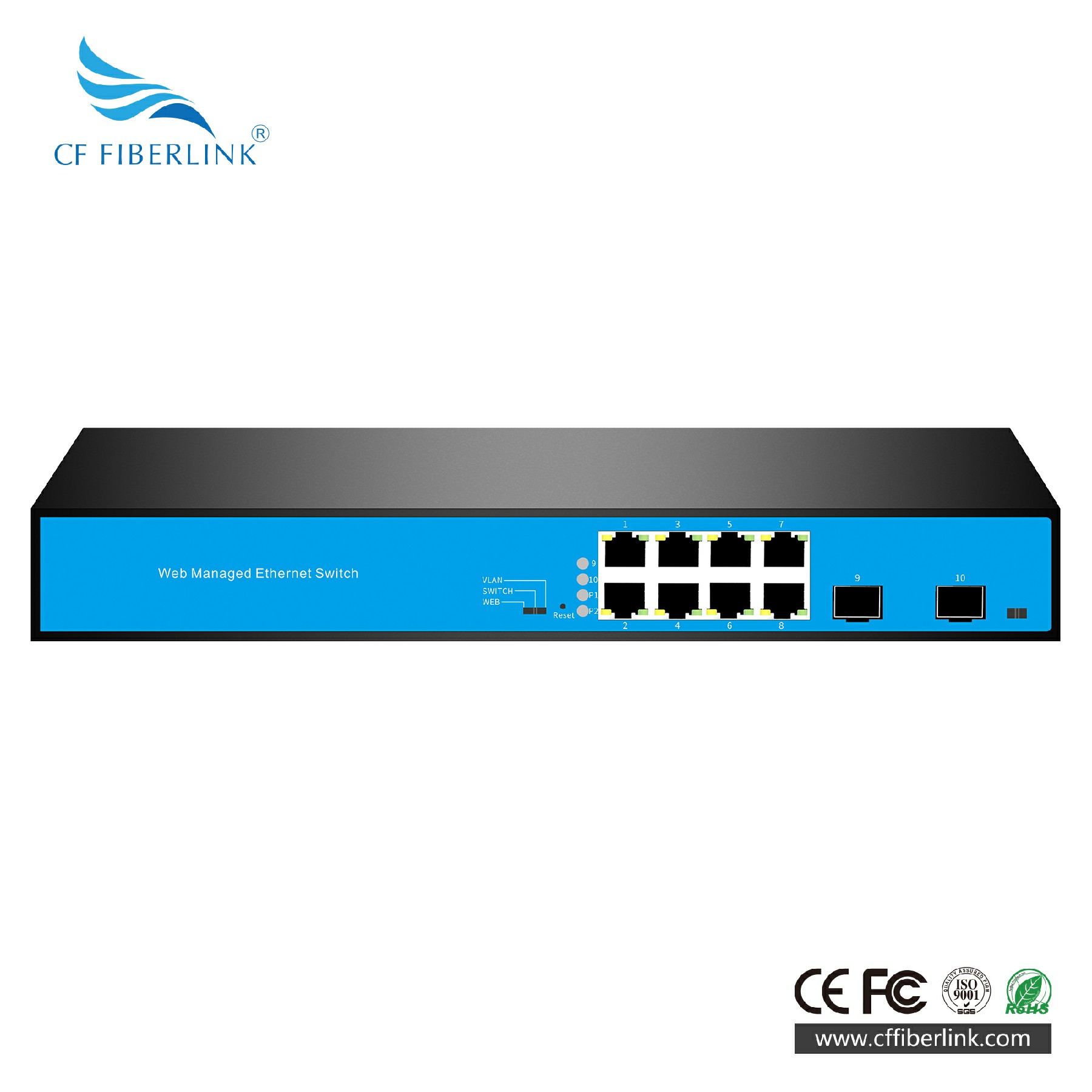 L2Web管理2光8电SFP 